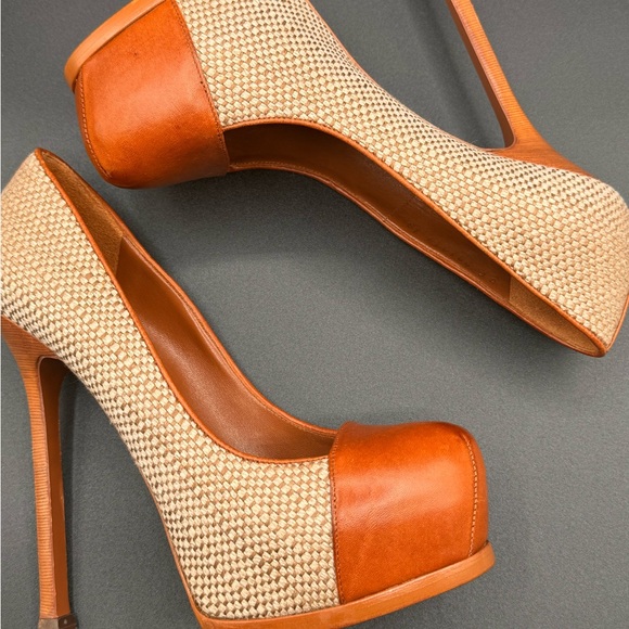 Saint Laurent Cloth heels 38 Used Brown, Cloth - Picture 13 of 16